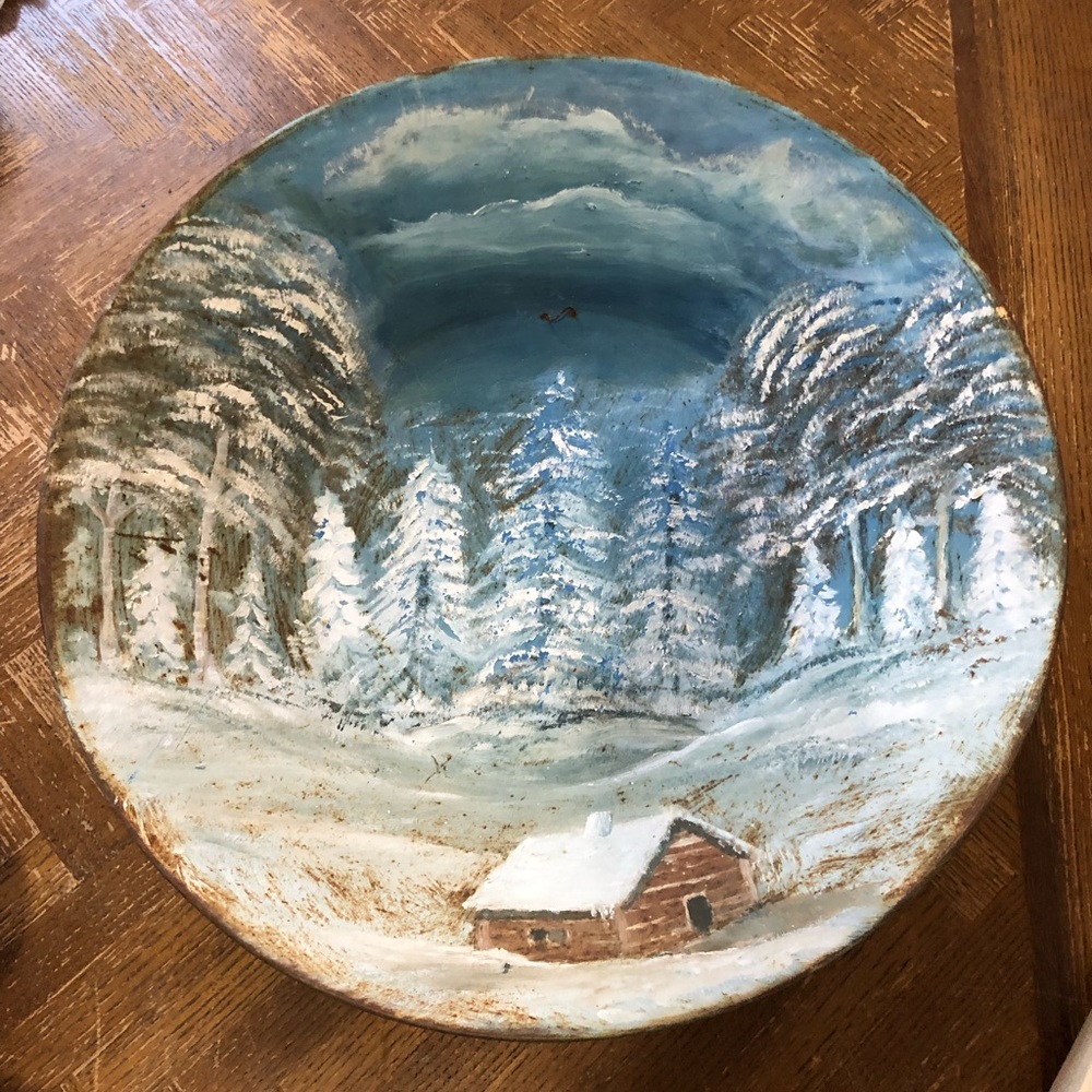 Vintage Hand Painted Pan